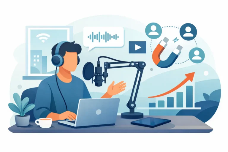 Optag podcast derhjemme og skab flere leads